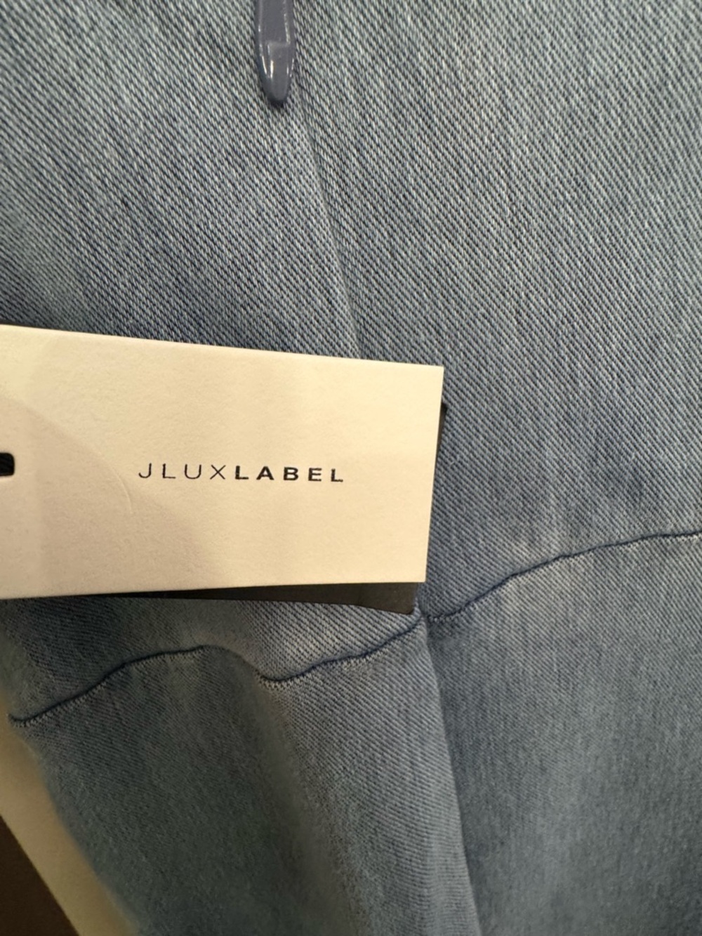 JLUXLABEL MEDIUM WASH DENIM KRISHNA ONE SHOULDER - Picture 6 of 7